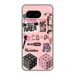Чехлы с картинкой для Google Pixel 8 (BLACK PINK коллаж)