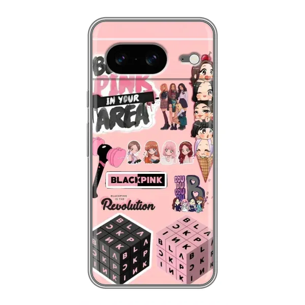 Чехол с рисунком «BLACK PINK коллаж» для Google Pixel 8