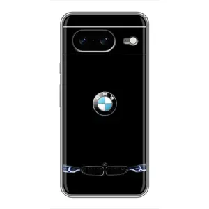 Силиконовый бампер с картинкой машины на Google Pixel 8 (Черный BMW)