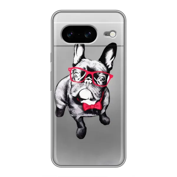 Чехол с рисунком «Бульдог в очках» для Google Pixel 8 Чехол с рисунком «Бульдог в очках» для Google Pixel 8