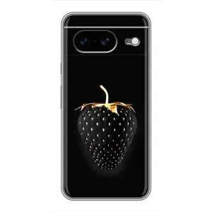 Чехол с изображением  вкусной еды для Google Pixel 8 (Чёрная клубника)