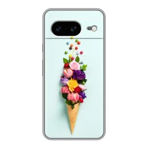 Чехлы с тематикой "ЦВЕТЫ" на Google Pixel 8 (Цветок-мороженное)