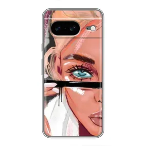 Силіконовый Чохол на Google Pixel 8 з картинкой Модных девушек (Дівчина та вії)