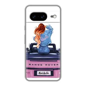 Силіконовый Чохол на Google Pixel 8 з картинкой Модных девушек (Дівчина на машині)