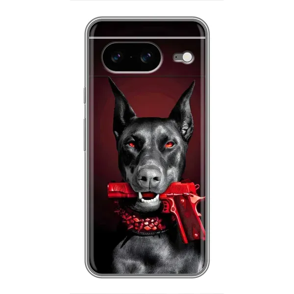 Чехол с рисунком «Доберман злой» для Google Pixel 8 Чехол с рисунком «Доберман злой» для Google Pixel 8