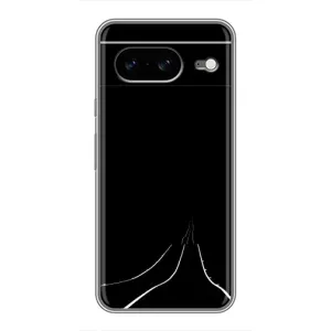 Чехол с картинками на черном фоне для Google Pixel 8 (Дорога)