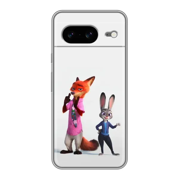 Чехол с рисунком «Джуди и Ник» для Google Pixel 8 Чехол с рисунком «Джуди и Ник» для Google Pixel 8