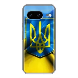 Чехол с картинкой (Патриотический ГЕРБ) на Google Pixel 8 (Герб и Флаг Украины)