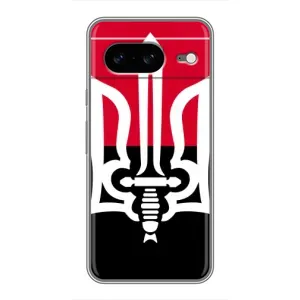 Чехлы УПА (Красно-Чёрный) на Google Pixel 8 (Герб Украины)