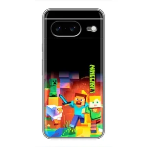 Чехлы для Google Pixel 8 (Персонажи Майн Крафт) (Герой Майнкрафт)
