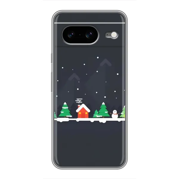 Чехол с рисунком «Город зимний» для Google Pixel 8