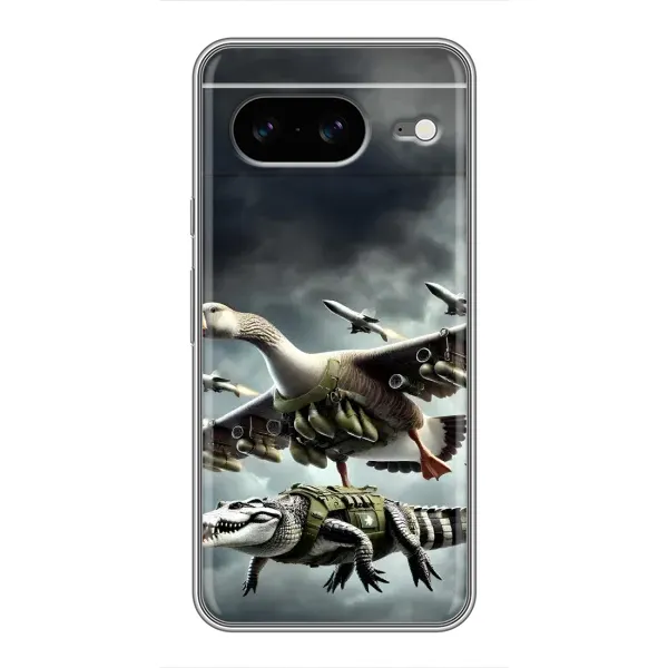Чехол с рисунком «Гусини и крокодило» для Google Pixel 8 Чехол с рисунком «Гусини и крокодило» для Google Pixel 8