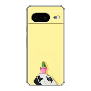 Бампер для Google Pixel 8 с картинкой "Песики" (Кактус на голове)