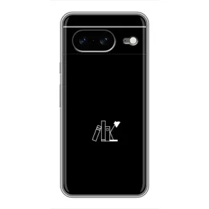 Чехол с картинками на черном фоне для Google Pixel 8 (Книжки)