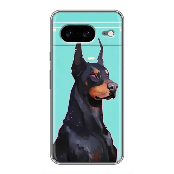 Чехол с рисунком «Король доберман» для Google Pixel 8 Чехол с рисунком «Король доберман» для Google Pixel 8