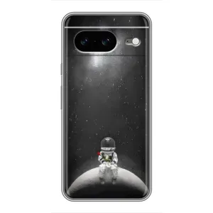 Силіконовый Чохол з принтом "Космонавти" на Google Pixel 8 (Космонавт романтик)