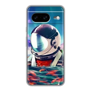 Силіконовый Чохол з принтом "Космонавти" на Google Pixel 8 (Космонавт у воді)