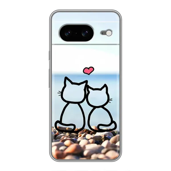 Чехол с рисунком «Котейки» для Google Pixel 8