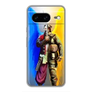 Чехол с картинкой (Патриотический КОЗАК) на Google Pixel 8 (Козак с крыльями)