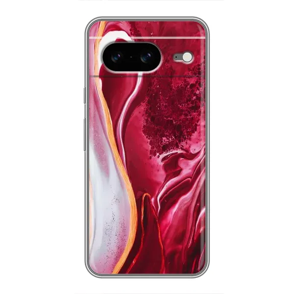 Чехол с рисунком «Красный мрамор» для Google Pixel 8 Чехол с рисунком «Красный мрамор» для Google Pixel 8