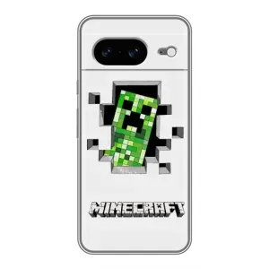 Чехлы для Google Pixel 8 (Персонажи Майн Крафт) (Крипер)