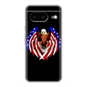 Чохол Прапор USA для Google Pixel 8 (Крила США)