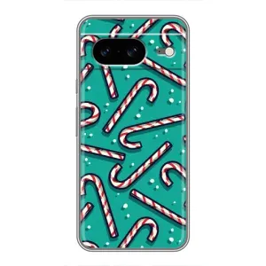 Силиконовый бампер на рождество для Google Pixel 8 (Леденцы)