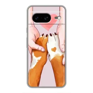 Чехол (ТПУ) Милые собачки для Google Pixel 8 (Любовь к собакам)