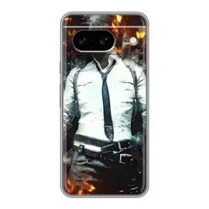 Силиконовый чехол с картинкой "Герой Pubg" на Google Pixel 8 (Man Пубг)