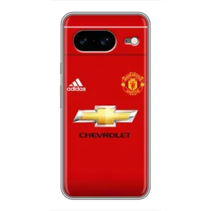 Силиконовые Чехлы принт Футбол на Google Pixel 8 (Man United)
