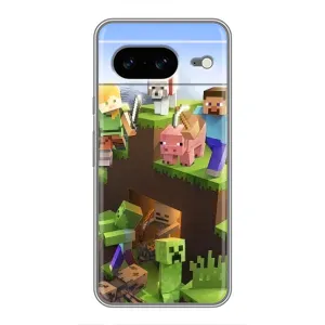 Чехлы для Google Pixel 8 (Персонажи Майн Крафт) (Майн-крафт)