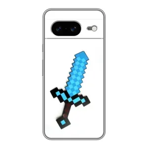 Чехлы для Google Pixel 8 (Персонажи Майн Крафт) (Меч)
