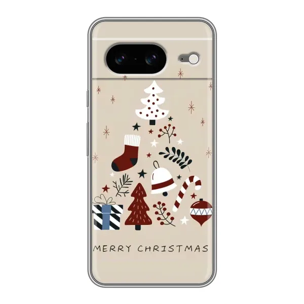 Чохол з малюнком «Merry Christmas» для Google Pixel 8 Чохол з малюнком «Merry Christmas» для Google Pixel 8