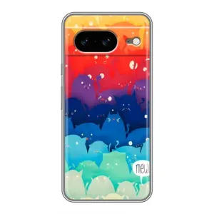 Силиконовый чехол с котиком для Google Pixel 8 (Mew)