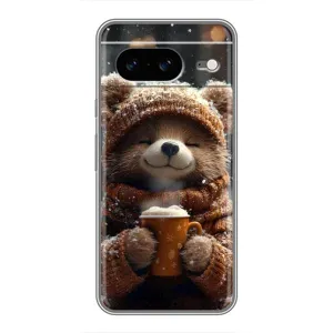 Друкований чохол 'Звірята з кавою' для Google Pixel 8 (Ведмедик з кавою)