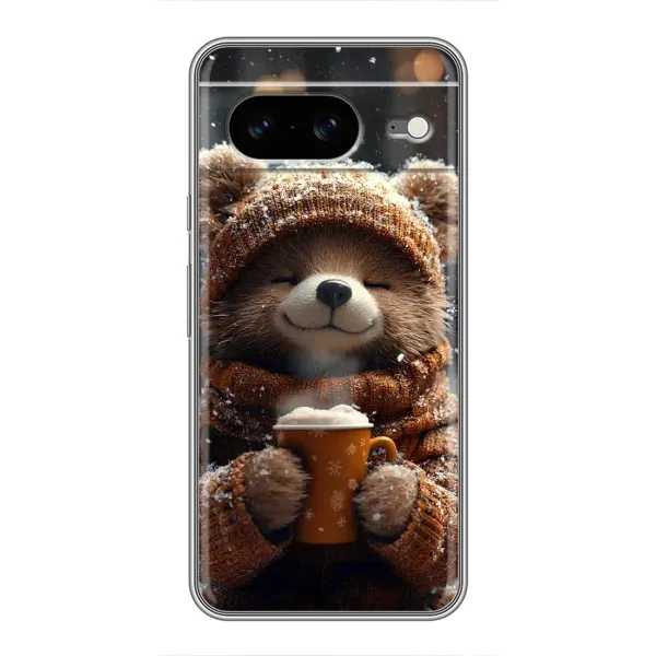 Чехол с рисунком «Медвежонок с кофе» для Google Pixel 8 Чехол с рисунком «Медвежонок с кофе» для Google Pixel 8
