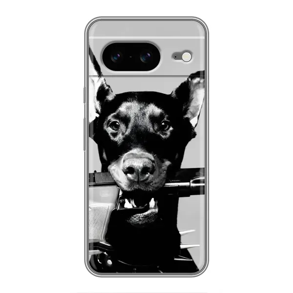 Чехол с рисунком «Опасный доберман» для Google Pixel 8 Чехол с рисунком «Опасный доберман» для Google Pixel 8
