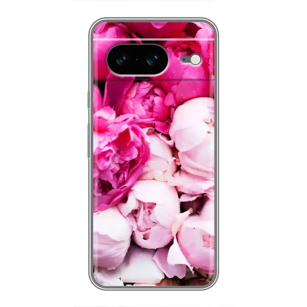 Чехол с рисунком «Пионы» для Google Pixel 8