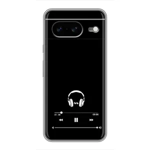 Чехол с картинками на черном фоне для Google Pixel 8 (Плеер)