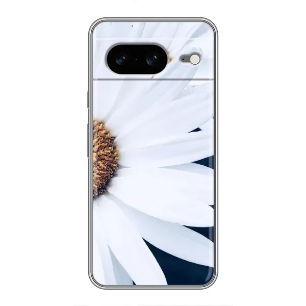 Чохол з малюнком «Пів ромашки» для Google Pixel 8 Чохол з малюнком «Пів ромашки» для Google Pixel 8