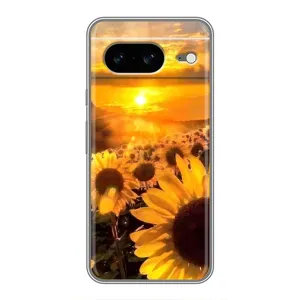 Чехол с Цветами для Google Pixel 8 (поле подсолнухов)