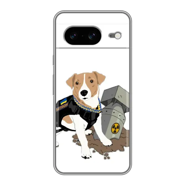 Чехол с рисунком «Пёс Патрон с ракетой» для Google Pixel 8