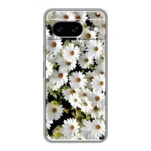 Чехол с ромашками на Google Pixel 8 (Рамка в ромашках)