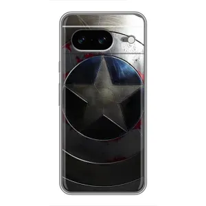 Чехол с Щитом Капитана Америки на Google Pixel 8 (Ретро Щит Капитана)