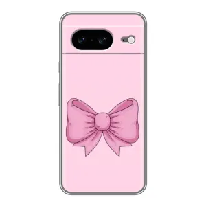 Чехол банты для Google Pixel 8 (Розовый бантик)
