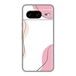 Чехол цветочный дизайн для Google Pixel 8 (Розовый фон)