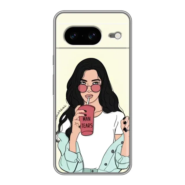 Чехол с рисунком «С напитком» для Google Pixel 8 Чехол с рисунком «С напитком» для Google Pixel 8