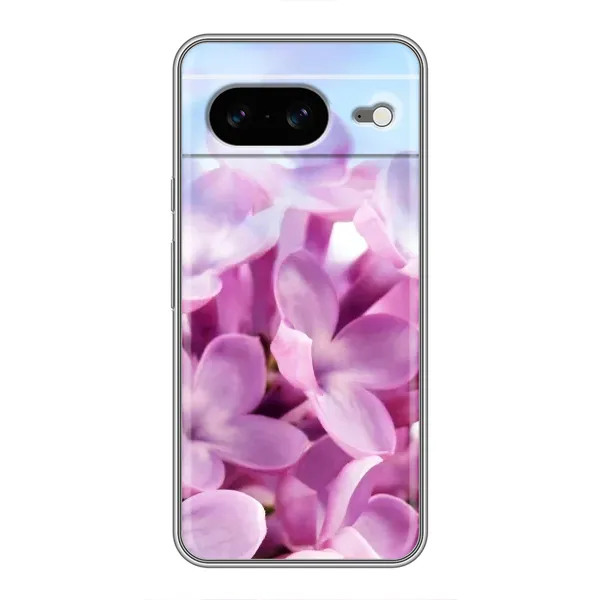 Чехол с рисунком «Сиреневые цветы» для Google Pixel 8