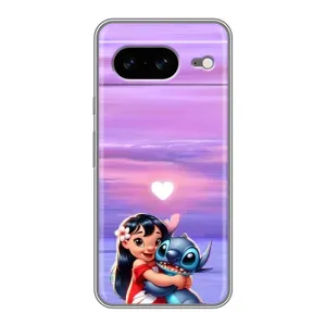 Чехол с рисунком Стич для Google Pixel 8 (Стич и Лило)