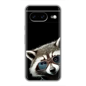 Силиконовый Чехол с Енотами на Google Pixel 8 (Стильный Енот)